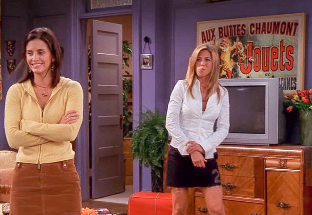 Aux Buttes Chaumont. Jouets et objets pour étrennes - Advertisement poster from the Friends tv show