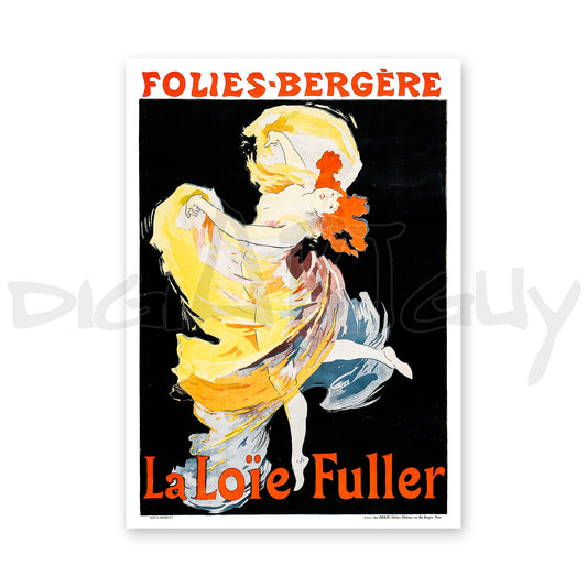 Folies Berger: La Loïe Fuller by Jules Chéret - Theatrical advertisement seen on Friends tv show