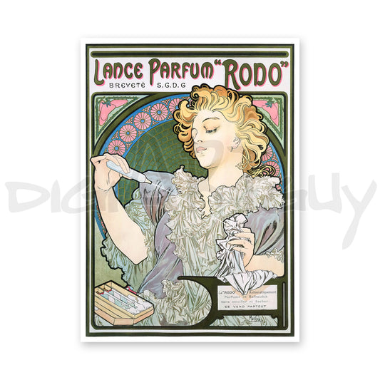Lance Parfum "Rodo" – Alphonse Mucha (1896) | Art Nouveau