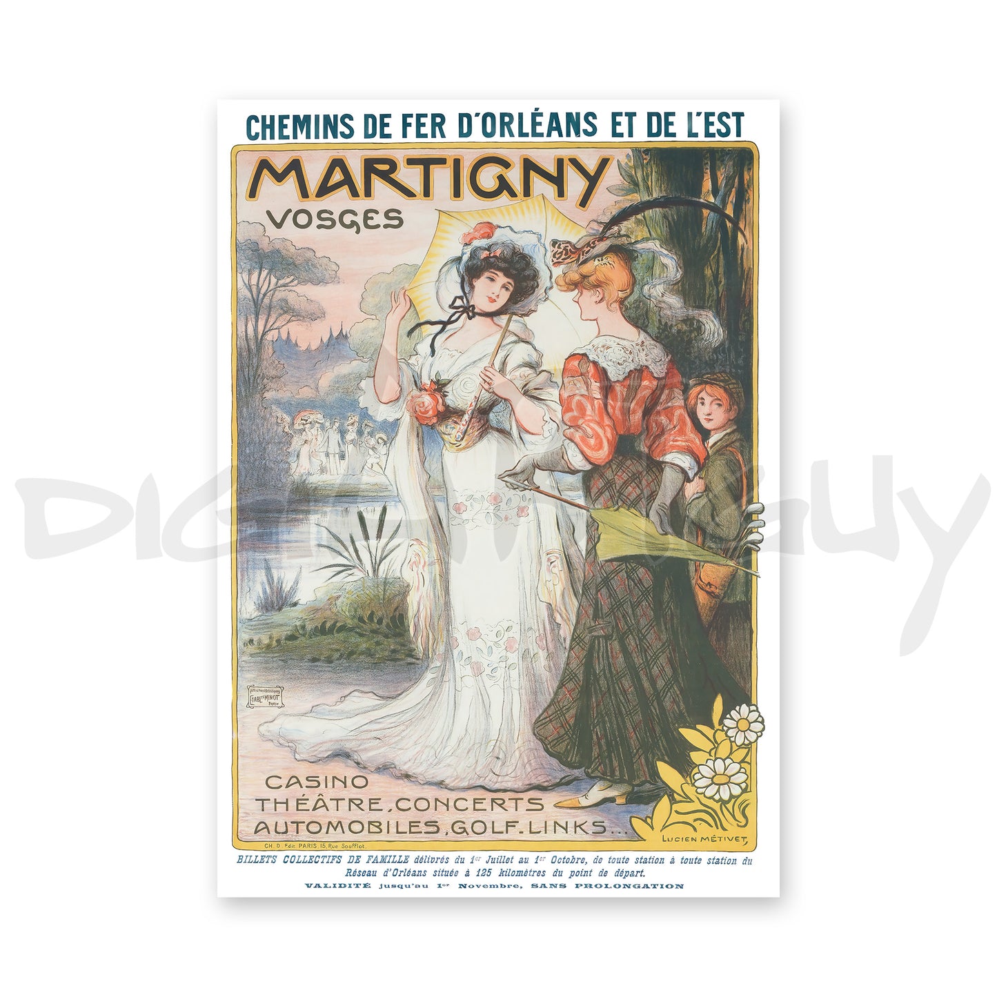 Martigny Vosges French Railway Travel Poster | by Lucien Métivet (1909)