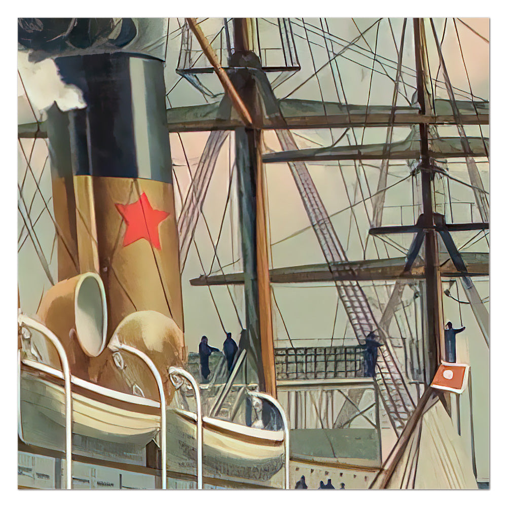 Red Star Line 3 – Von Antwerpen nach New York & Philadelphia (1893) | Vintage Ocean Liner Poster