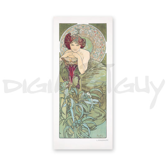 L'Émeraude – Alphonse Mucha, The Precious Stones (1900) | Art Nouveau