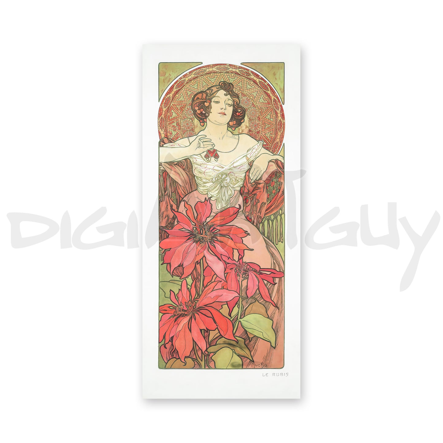 Le Rubis – Alphonse Mucha, The Precious Stones (1900) | Art Nouveau