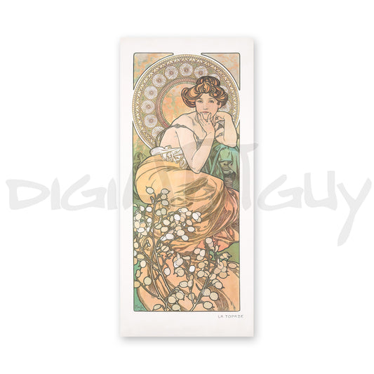 La Topaze – Alphonse Mucha, The Precious Stones (1900) | Art Nouveau