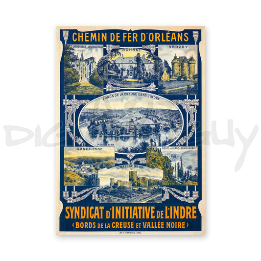 Chemin de Fer d'Orléans - Vintage 1913 French Travel Poster