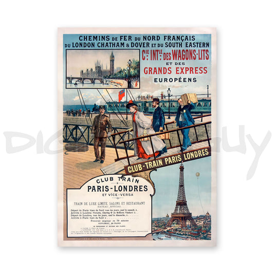 Chemins de fer du Nord, Paris - London - Go on a vintage trip with the Club Train, 1895