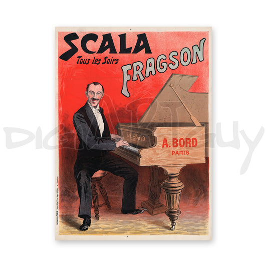 Scala Tous les Soirs with Fragson, Music poster from 1898