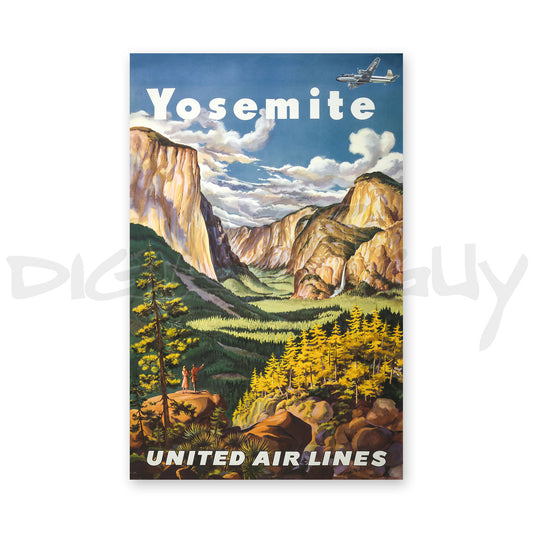 Yosemite United Air Lines - Travel poster, 1945