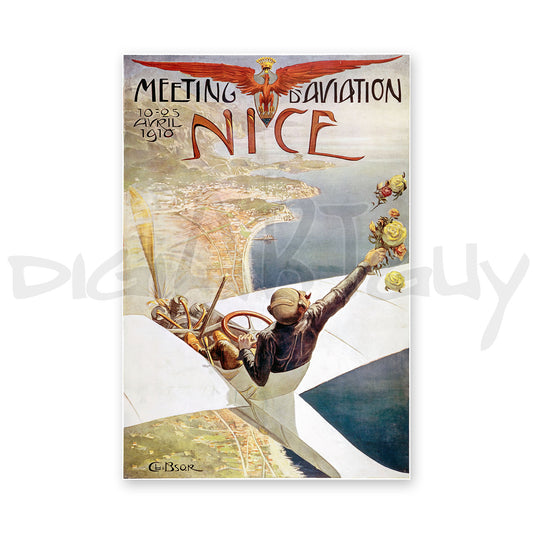 Meeting Aviation Nice 1910, Aviation history poster